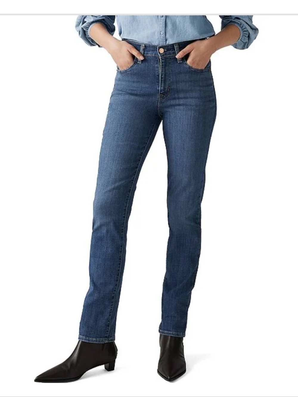 Levi's Women's Straight Leg Jeans - Dark Blue Denim